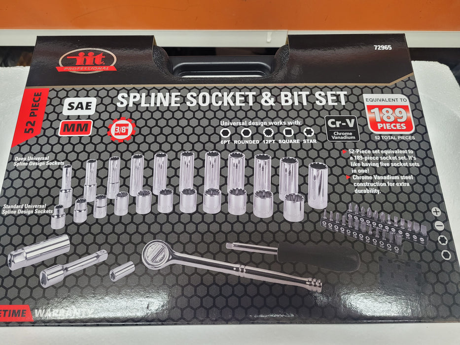 52pc Spline Socket & Bit Set