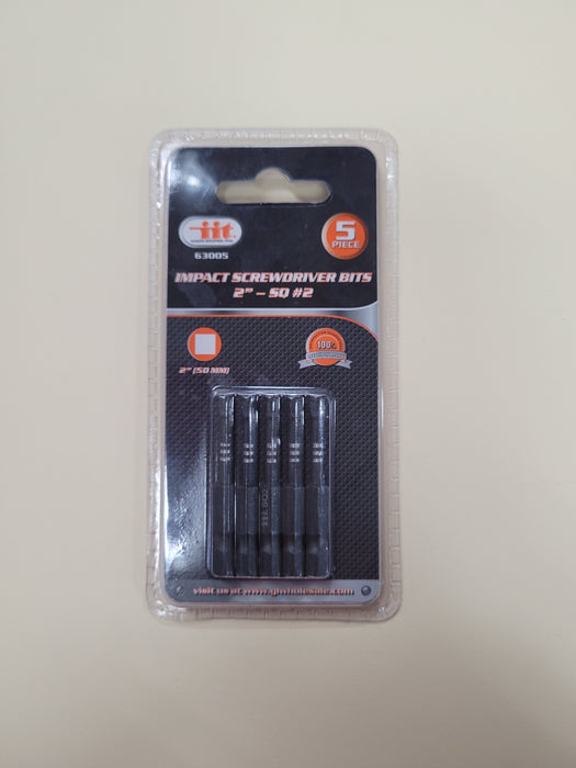 Impact Screwdriver Bits 5pc. SQ #2