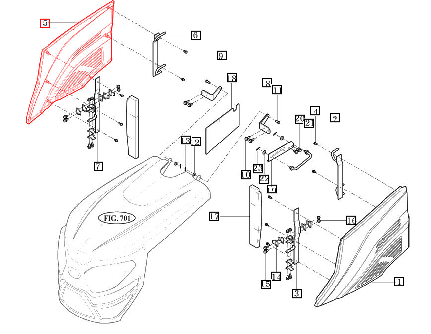 Mahindra OEM 11106012701MR Panel Comp RH Side