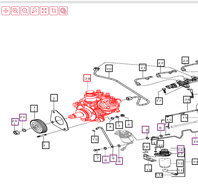 Mahindra OEM 006013024H91 CRS Fuel Pump