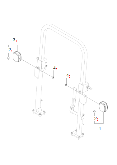 Kioti OEM TB35-0015A Assembly Lamp, Combination (Left)