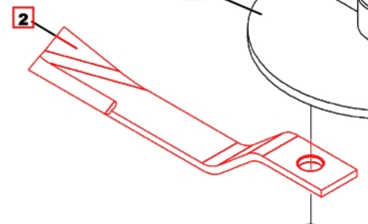 Mahindra OEM L1005000602 6’ SD Cutter Blade