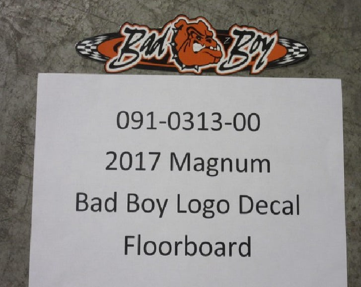 Bad Boy OEM 091-0313-00 Magnum Bad Boy Logo Decal Floor Board