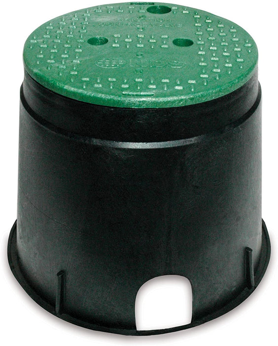 NDS 111BC 10" Round Irrigation Control Valve Cover Black/Green Lid