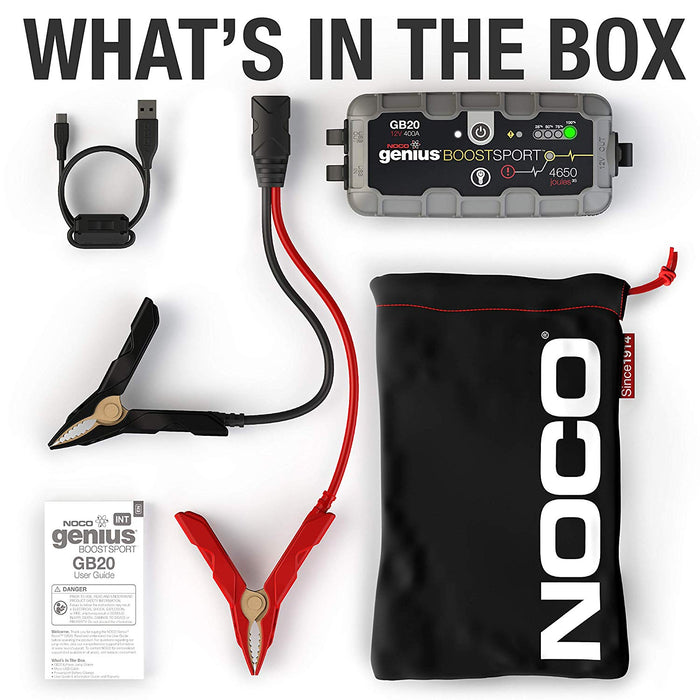 NOCO Genius Boost Sport 400A UltraSafe Lithium Jump Starter GB20