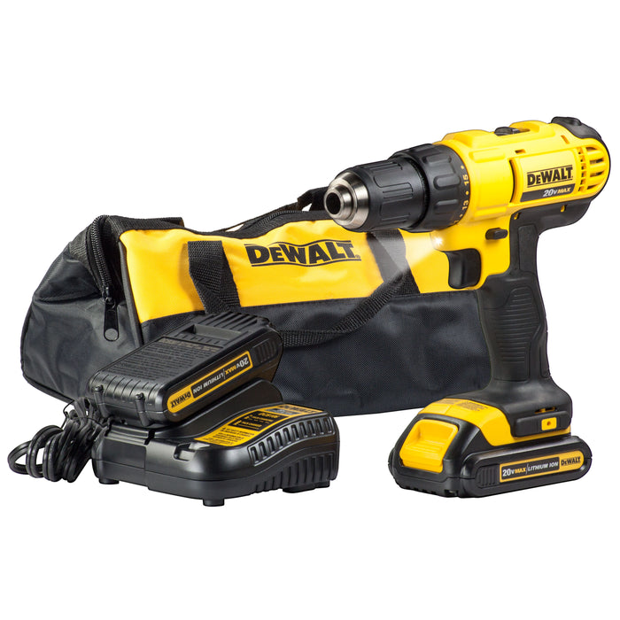 DeWalt 20-Volt MAX Lithium-Ion Compact Drill Kit