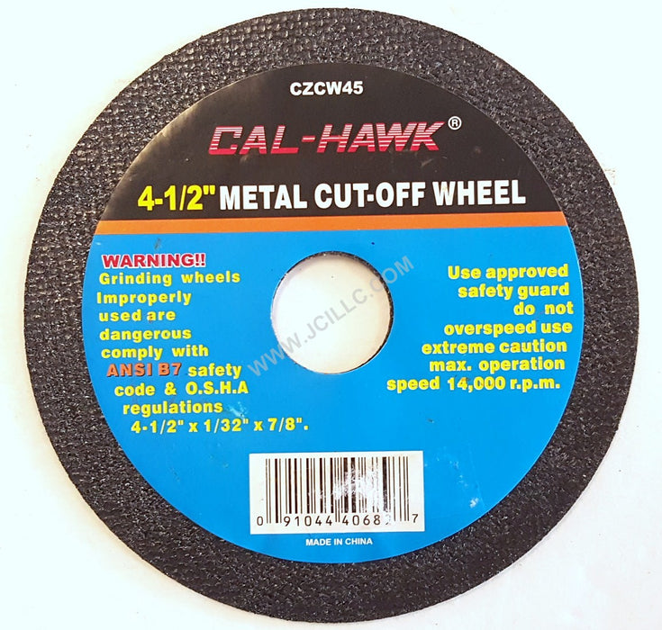 Cal-Hawk 4-1/2" Metal Cut-Off Wheel (Each)  CTT