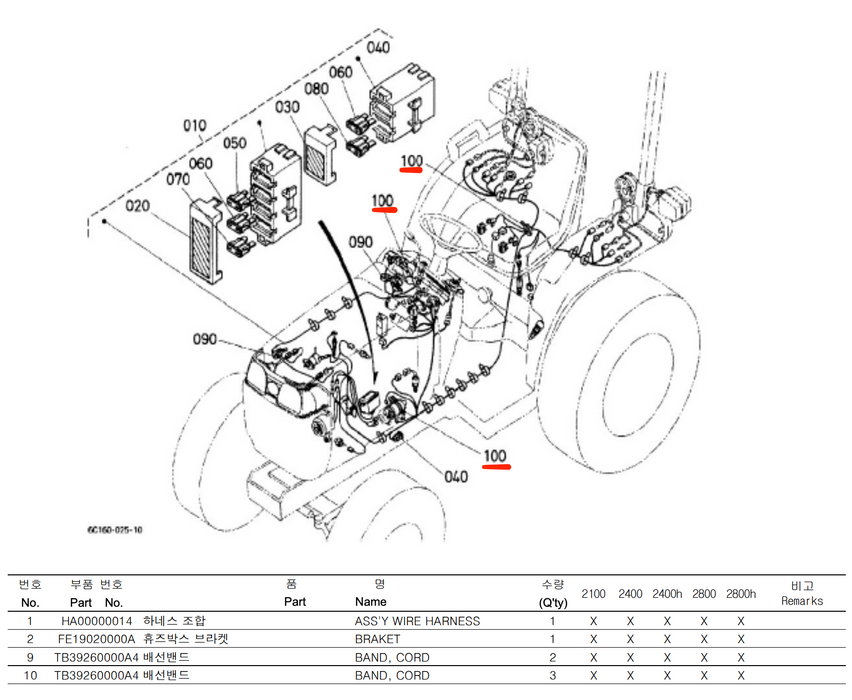 Branson Tractors OEM HA00000014J Wiring Harness for 2100/2400/2800