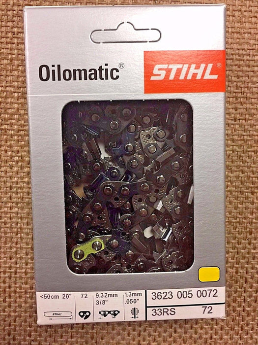 Stihl OEM 3623-005-0072 33RS 20" Chainsaw Chain (72 links, 3/8", .050")